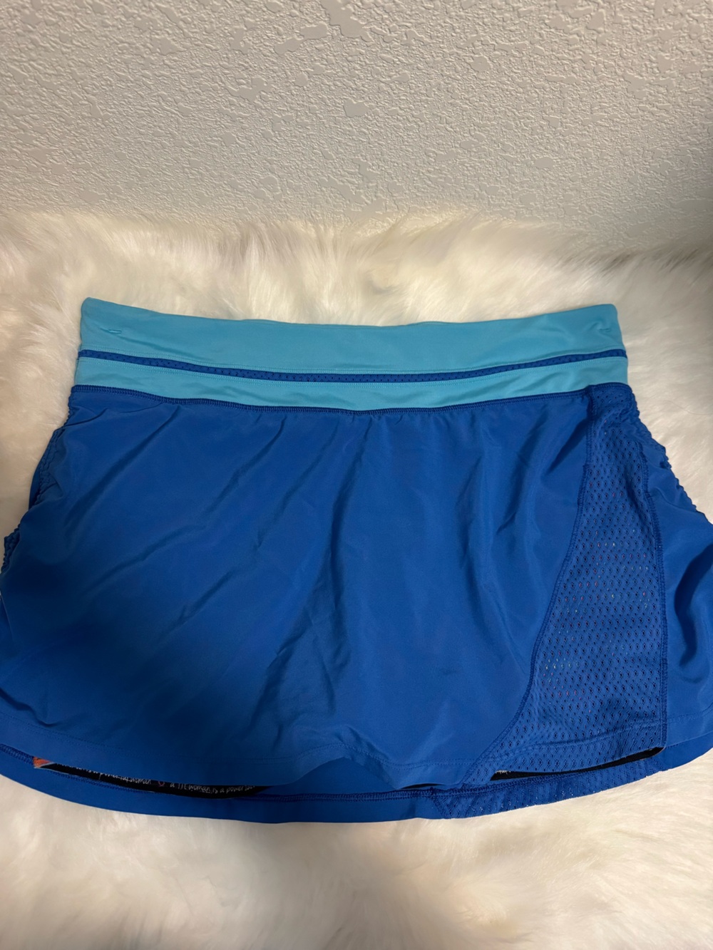 Moving Comfort Navy and Teal Running Shorts